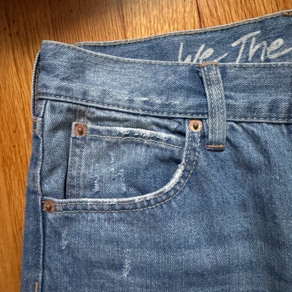 we the free free people distressed blue denim jeans size 25 regular high rise - Picture 4 of 7